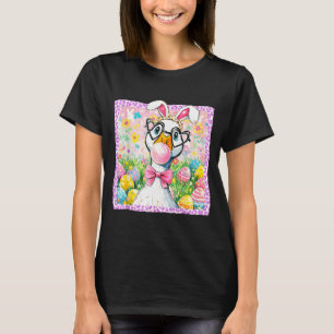 Preppy Easter Silly Goose Bubblegum Coquette Bunny T-Shirt