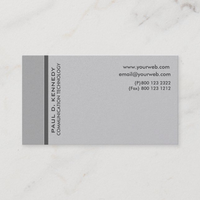 Preppy  Enough Subtle Neutral Colour Minimalist Business Card (Front)