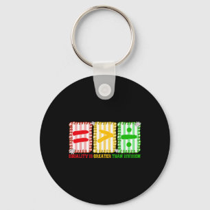 Preppy Equality Is Greater Than Division Math Blac Key Ring