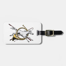 Preppy Equestrian Horse Jumping Through Horn Colou