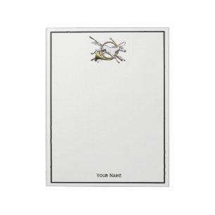 Preppy Equestrian Horse Jumping Through Horn Colou Notepad