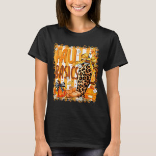 Preppy Fall Basics Coquette Bow Pumpkin Autumn Wom T-Shirt