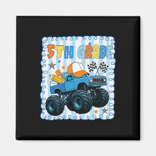 Preppy Fifth Grade Back To School Funny Truck For  Magnet