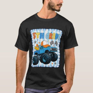 Preppy Fifth Grade Back To School Funny Truck For T-Shirt