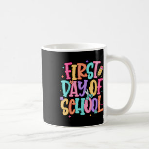Preppy First Day Of School Teacher Girls Kids Back Coffee Mug