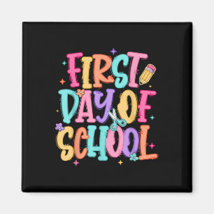 Preppy First Day Of School Teacher Girls Kids Back Magnet