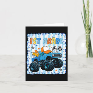 Preppy First Grade Back To School Funny Truck For Card