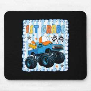 Preppy First Grade Back To School Funny Truck For Mouse Pad