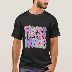 Preppy First Grade Back To School Teachers Girls T-Shirt