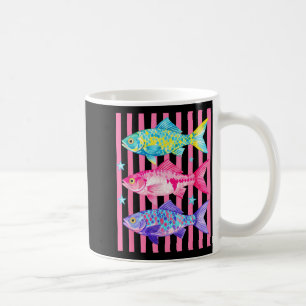 Preppy Fish ed Retro Summertime Travel Beach Coffee Mug