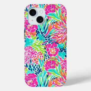 Preppy Floral Colourful Abstract Flower  iPhone 15 Case
