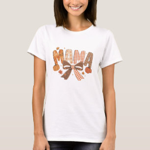 Preppy Floral Fall Mama T-Shirt