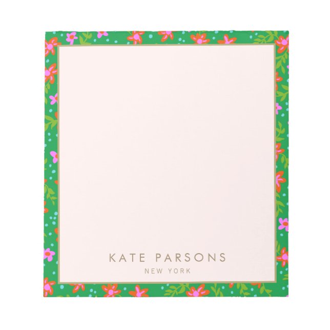 Preppy Floral Notepad (Front)