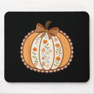 Preppy Floral Pumpkin Lace Trendy Shirt Coquette R Mouse Pad