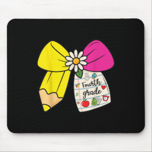 Preppy Fourth Grade Back To School 4th Grade Teach Mouse Pad