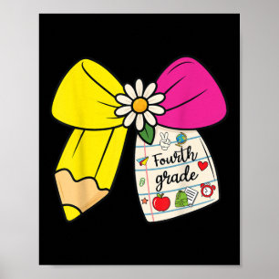 Preppy Fourth Grade Back To School 4th Grade Teach Poster