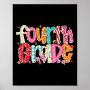 Preppy Fourth Grade Back To School 4th Grade Teach Poster