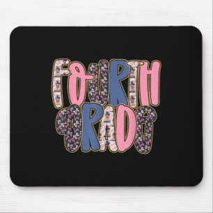 Preppy Fourth Grade Back To School Teachers Studen Mouse Pad