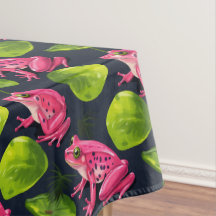 Preppy Frog Themed Party Tablecloth