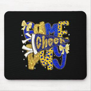 Preppy Game Day Football Mom Pennant Flag Cheer Bl Mouse Pad