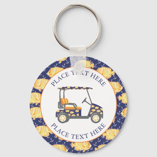 Preppy Goldfish Golf Cart Key Ring (Front)