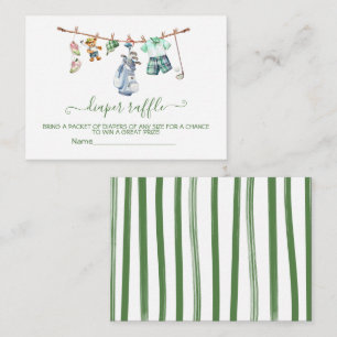 Preppy Golf clothesline Diaper Raffle card