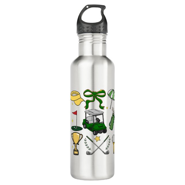 Preppy Golf Coquette 710 Ml Water Bottle (Front)