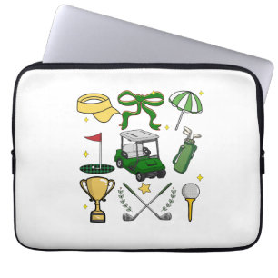 Preppy Golf Coquette Laptop Sleeve