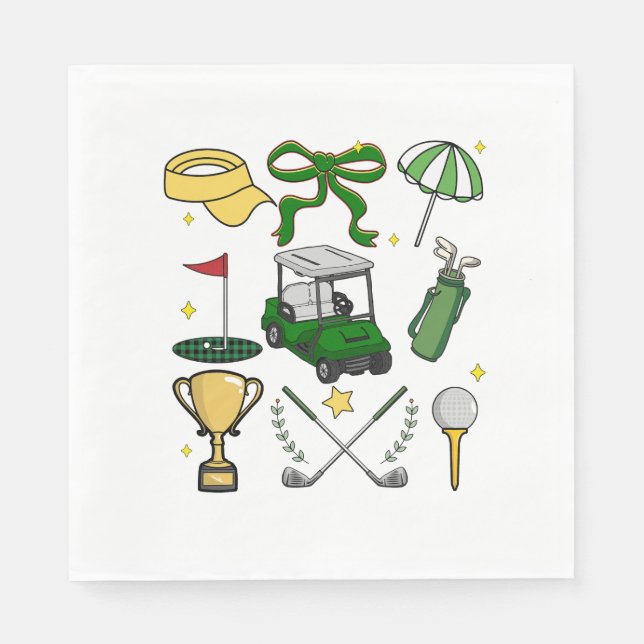 Preppy Golf Coquette Napkin (Front)