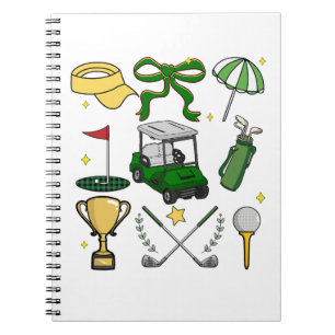 Preppy Golf Coquette Notebook