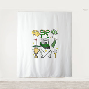 Preppy Golf Coquette Tapestry