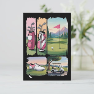 Preppy Golf Funny Golfing Lover Season Tournament Invitation