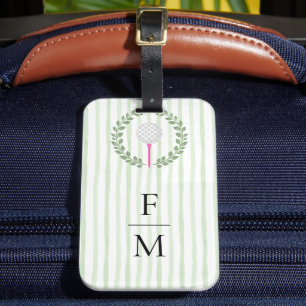 Preppy Golf Luggage Tag