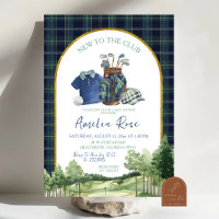 Preppy Golf New to the Club Baby Shower Invitation