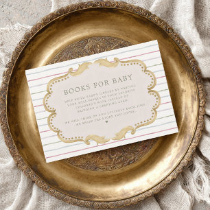 Preppy Grandmillenial Books for Baby Shower Enclosure Card