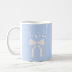 Preppy Grandmillennial Bow Personalised  Coffee Mug