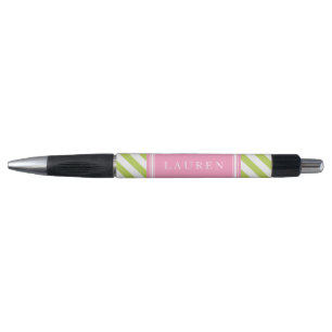 Preppy Green and Pink Stripes
