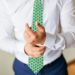 Preppy Green and Pink Wedding Gingham Pickleball Tie<br><div class="desc">Perfect for weddings and showers with a pickleball theme. This necktie features illustrations of heart-shaped pickleball paddles in green and pink pickleballs set against a white and green gingham background.</div>
