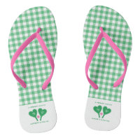 Preppy Green and Pink Wedding Pickleball