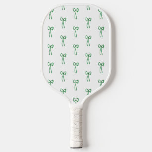 Preppy Green Bows for May or Saint Patrick’s Day Pickleball Paddle