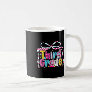 Preppy Groovy Third Grade Coquette Bow Back To Sch Coffee Mug