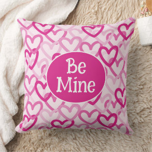 Preppy Hearts Pink Cushion
