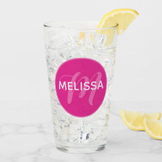 Preppy Hearts Pink Glass