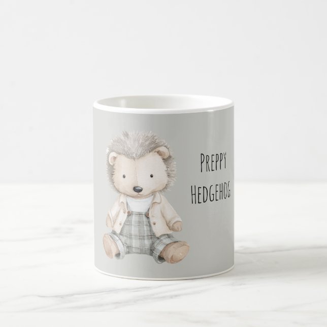 Preppy Hedgehog Coffee Mug (Center)
