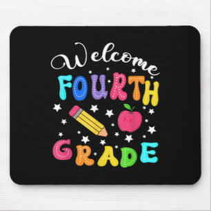Preppy Hello 4th Grade For First Day Back To Schoo Mouse Pad