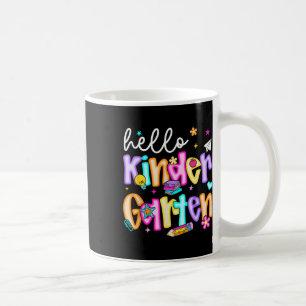 Preppy Hello Kindergarten Back To School Teachers Coffee Mug
