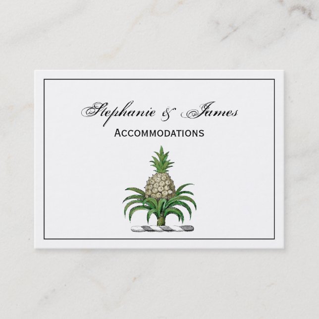 Preppy Heraldic Pineapple Coat of Arms Crest Business Card (Front)