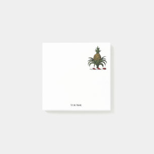 Preppy Heraldic Pineapple Crest Colour RWT Post-it Notes