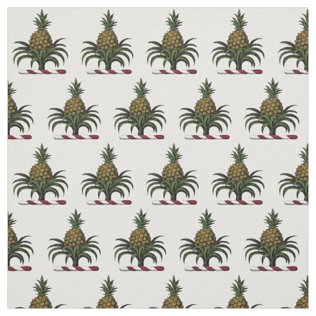 Preppy Heraldic Pineapple Crest Colour WT Fabric (Swatch)