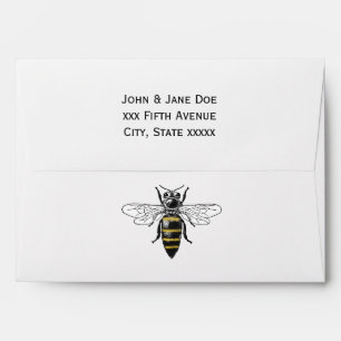 Preppy Heraldic Vintage Bee #2 Coat of Arms C Envelope